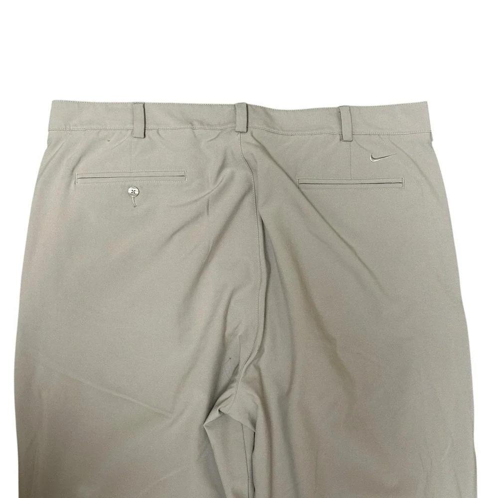 Nike Golf‎ Pants 38x32 Nike Fit Dry Cuffed Pleated Beige Khaki Men's